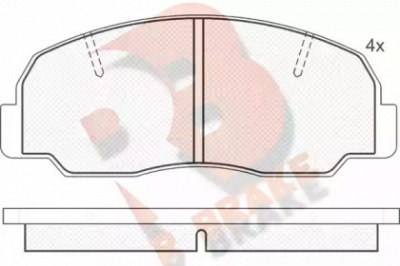 R BRAKE rb0604 -  Комплект тормозных колодок, дисковый тормоз